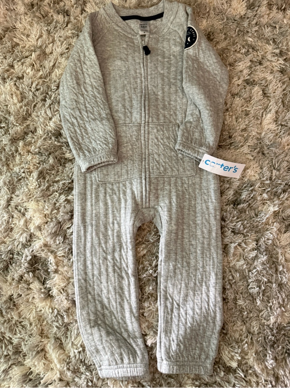 Carters one piece long sleeved/pant size 24mo NWT